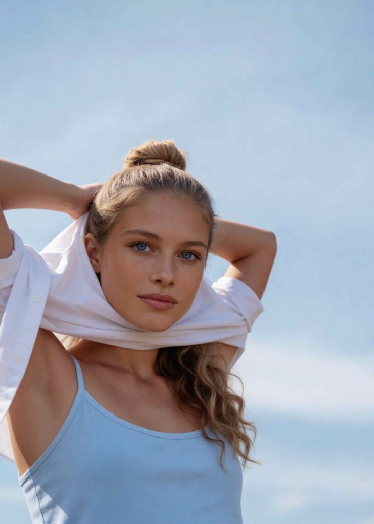 Harper posing